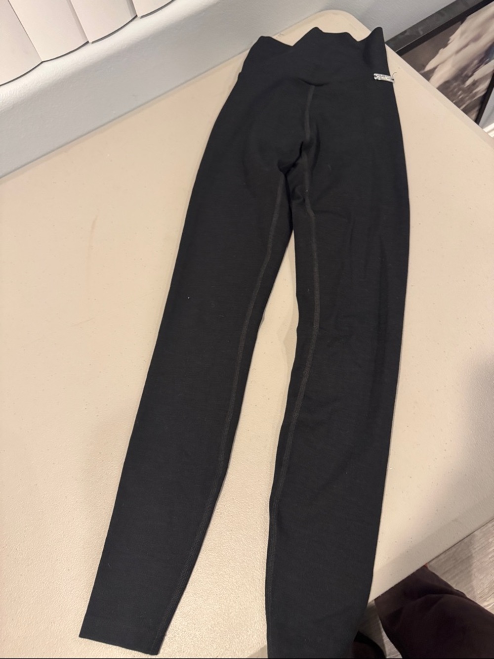 WomenBlack Bombshell High-Waist Seam Detail Leggings